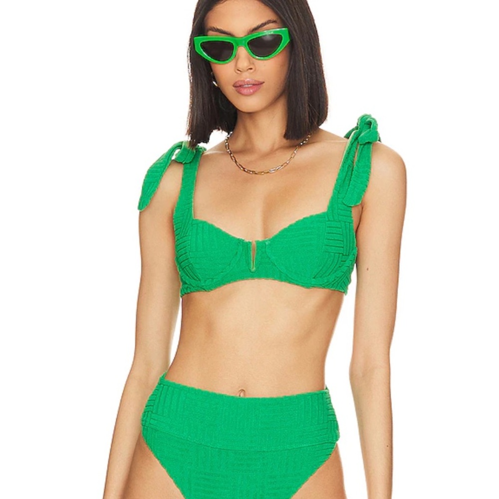 Beach Riot Green Bikini top